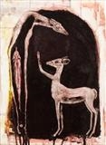 Becoming the Stillness of Animals by Kate Walters, Painting, Watercolour on gesso-prepared paper